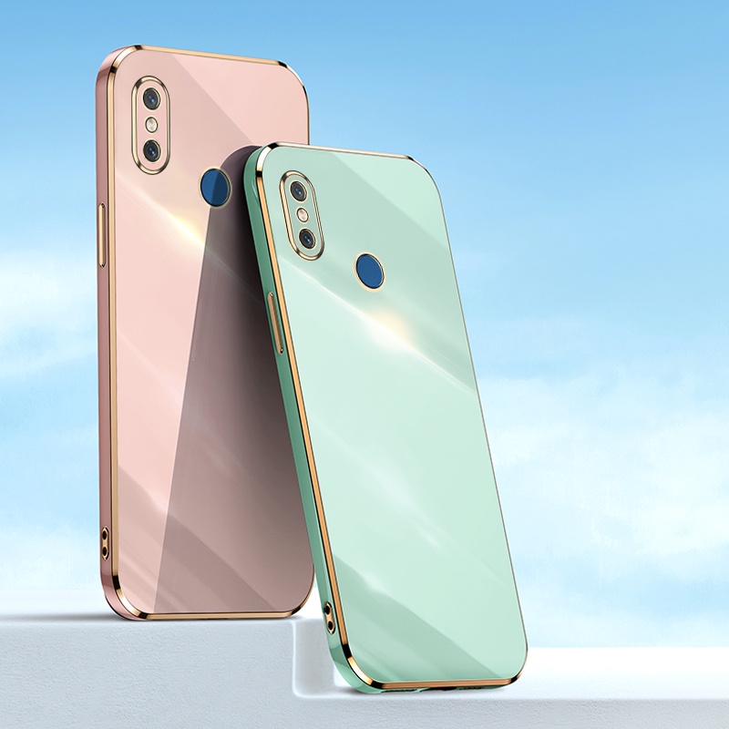 Ốp Điện Thoại Thiết Kế Tối Giản Cao Cấp Cho Xiaomi MI 8 MI9 MI9T MI 9T Pro MI 10 MI 10T MI 10T Pro Square Edge Pattern Design Luxury Plating Soft Silica gel Phone Case
