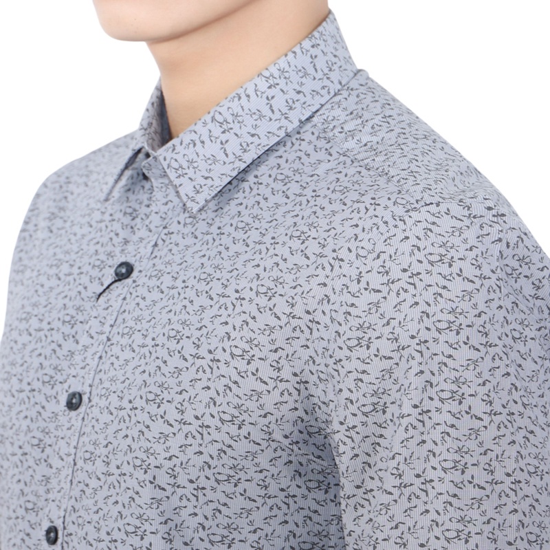 Áo sơ mi dài tay nam Owen Bamboo Slim Fit Xám hoạ tiết - AS20871D