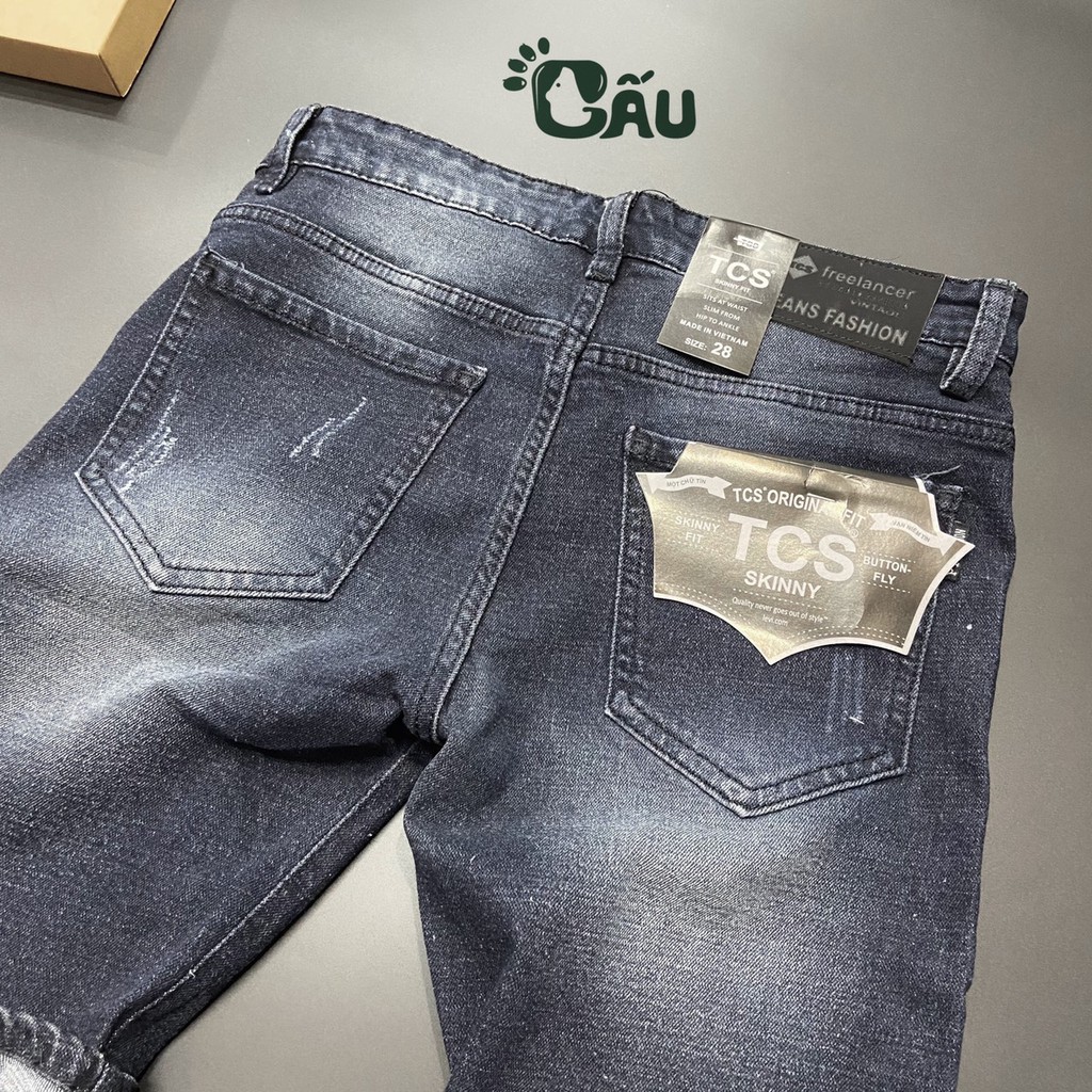 Quần short jean nam Gấu 194 vải jeans bò co dãn, mềm mịn form slimfit 206 | BigBuy360 - bigbuy360.vn