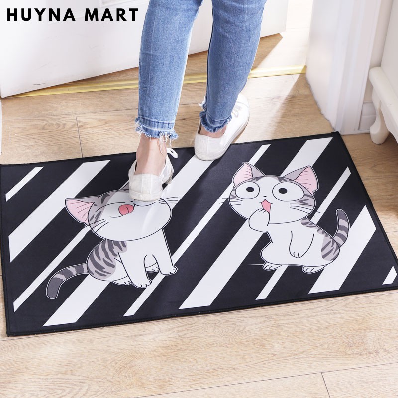 [Mã 12LSSALE giảm 100% đơn 50k] Thảm Lau Chân 3D Thấm Nước Chống Trơn Trượt 40x60cm HUYNA MART (Chọn mẫu) T01