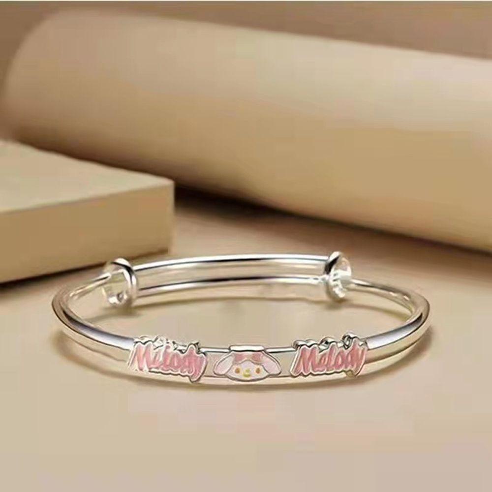 Vòng Tay Kim Loại Mặt Hình Kuromi Thời Trang Cho Nữ