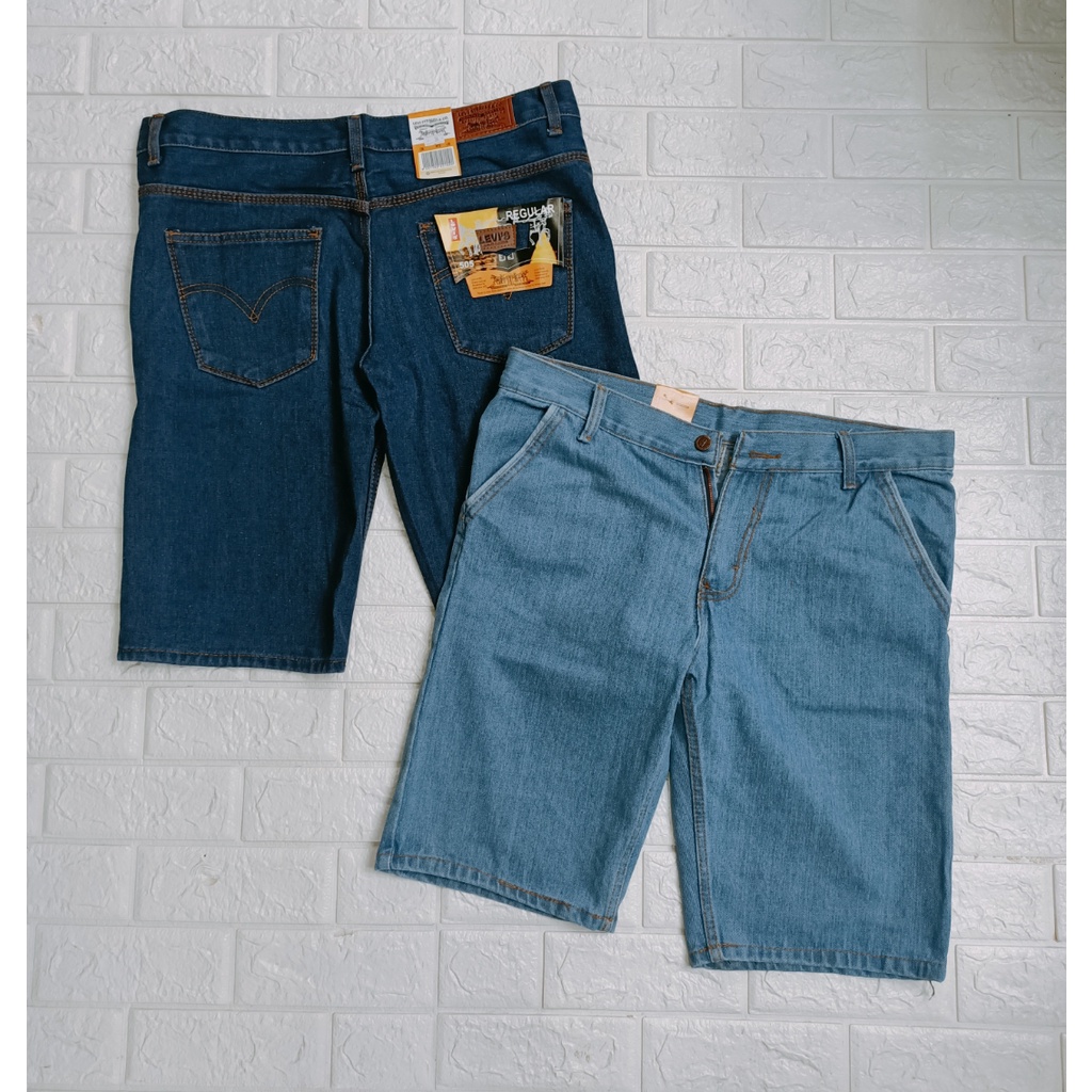 Quần Short Jean Size Lớn Màu Xanh Dương Đen Tiêu Chuẩn Levis Cho Nam