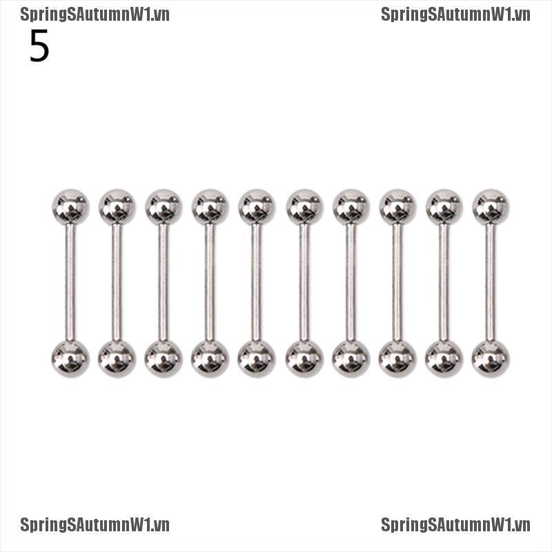 Bộ 10 Khuyên Cơ Thể Bằng Thép Không Gỉ Phong Cách
