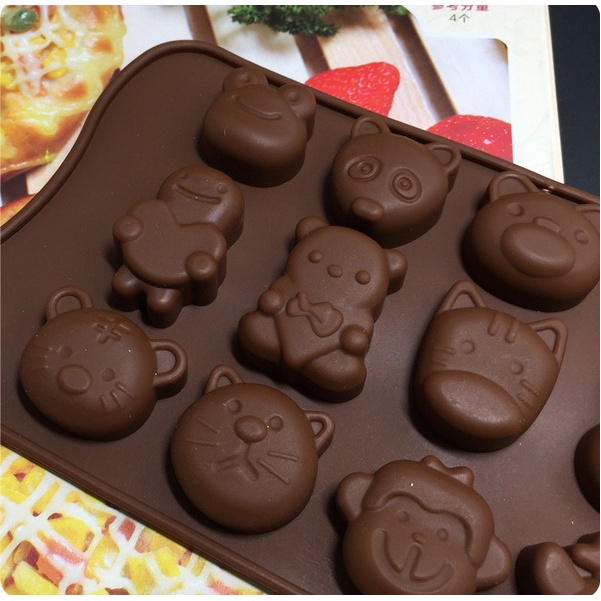 Khuôn Silicon Làm Thạch Kẹo ⚜️FREESHIP⚜️Khuôn Silicon Rau Câu, Socola Hình Mặt Thú