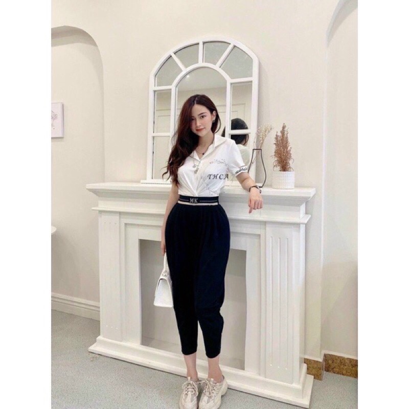 Quần lỡ bom,9 tấc cạp chun lưng cao,gen bụng,tôn dáng