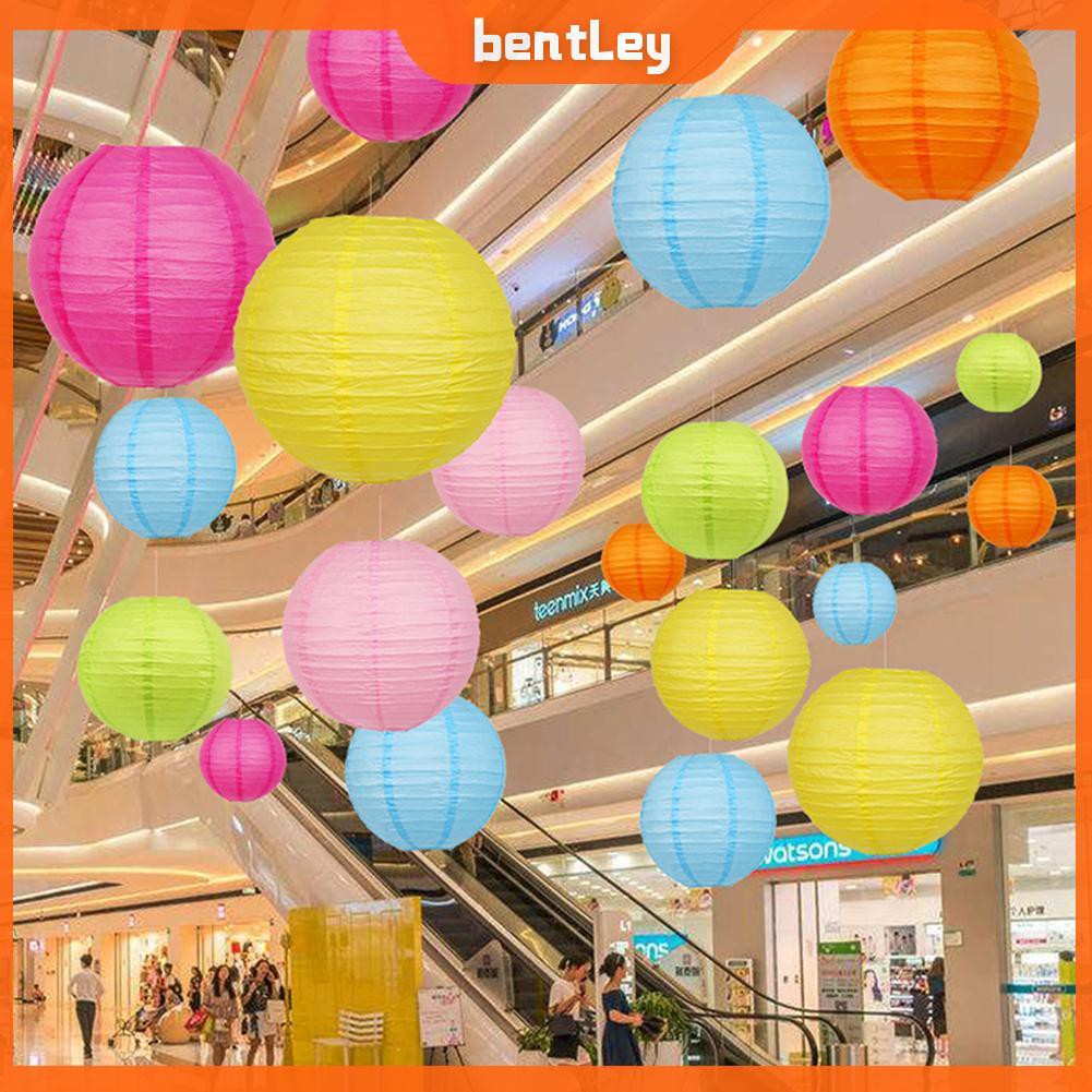 Lồng đèn giấy hình tròn cỡ 4inch phong cách Trung Hoa trang trí độc đáo