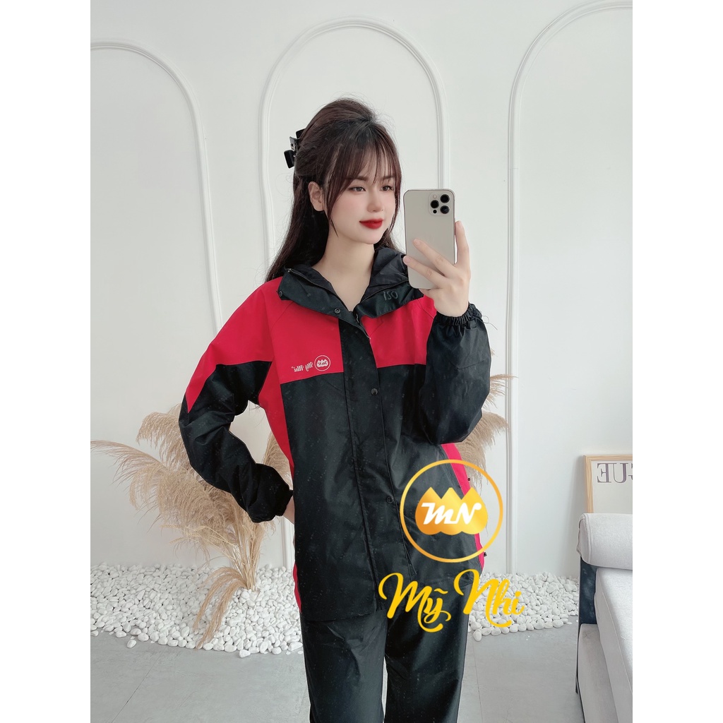 Áo mưa bộ 2 lớp chống thấm tốt, chống gió lạnh, mưa to, bộ quần áo đi mưa thích hợp cả nam và nữ