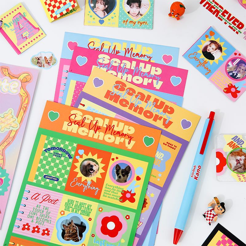 Sticker Giấy Dán Tường Họa Tiết Imoda Phong Cách Hàn Quốc Độc Đáo Trang Trí Sổ Tay DIY