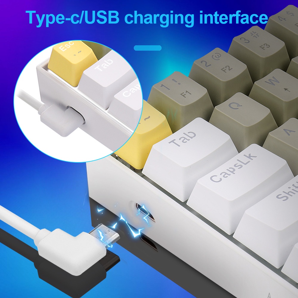 Bàn phím cơ máy tính Redragon Lakshmi K606 có dây cáp cổng USB 61 phím dành cho chơi game