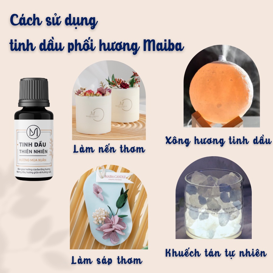 Tinh dầu thơm thiên nhiên MAIBA xông phòng giúp khử mùi và thư giãn giảm căng thẳng - 20ml