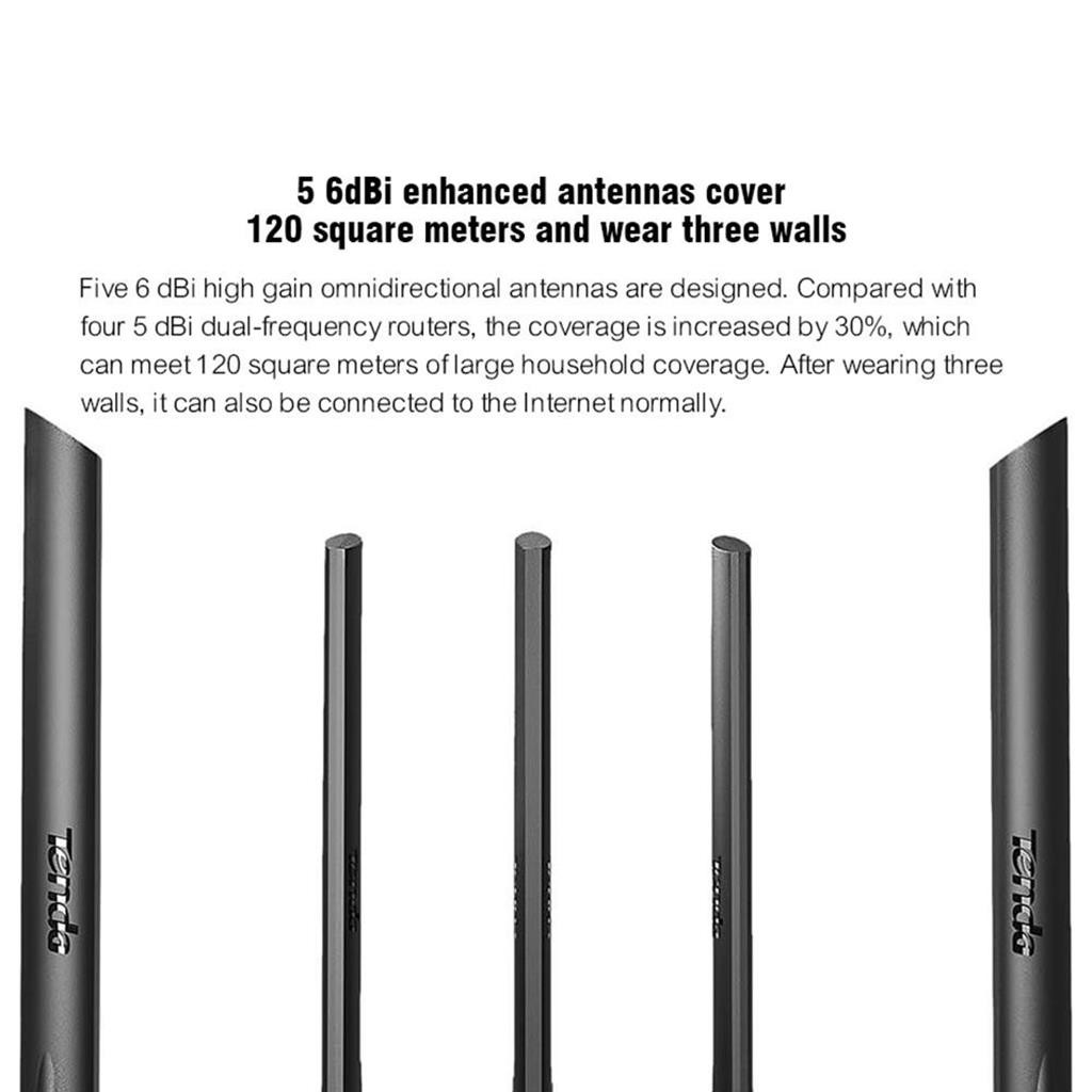 Tenda AC11 -AC6 -AC5 -AC5S Tenda F3-Tenda W15E - Thiết bị phát Wifi chuẩn AC 1200Mbps (5 anten 6 Dbi),mới 100% -dc3749