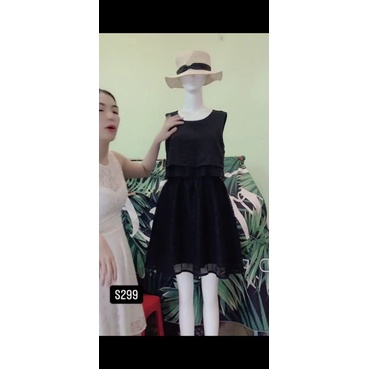 Đầm 2 tầng phối chân váy lưới size S-M. S299