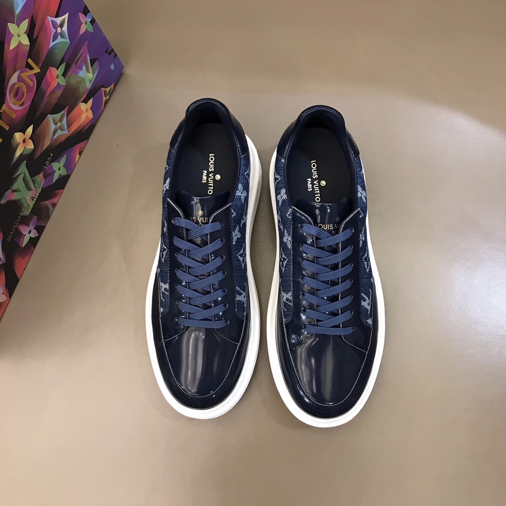 Giày sneakers nam da thật Louis Vuitton LV thiết kế cá tính và ấn tượng