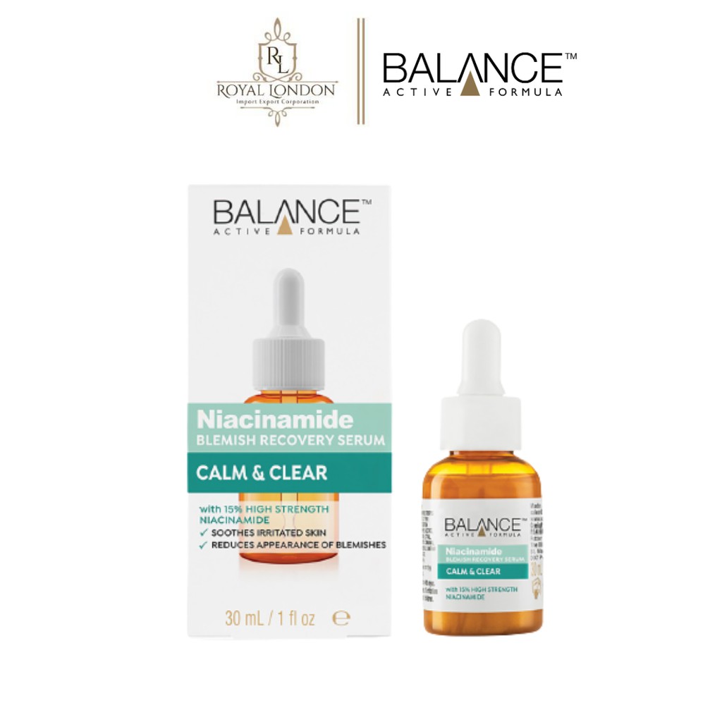 Serum ngừa mụn mờ thâm Balance Active Formula Niacinamide 15% Blemish Recovery 30ml