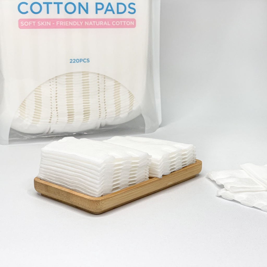 Combo bông tẩy trang Slisoft cotton không dệt, mềm mịn an toàn cho da