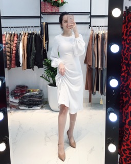 Váy nhúm eo ảnh thật