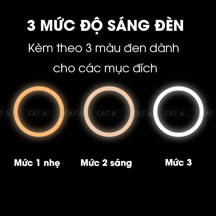 [Hàng Mới Về] Gương trang điểm để bàn cảm ứng 3 chế độ màu LED - Dành cho các bạn gái trang điểm siêu lung linh !