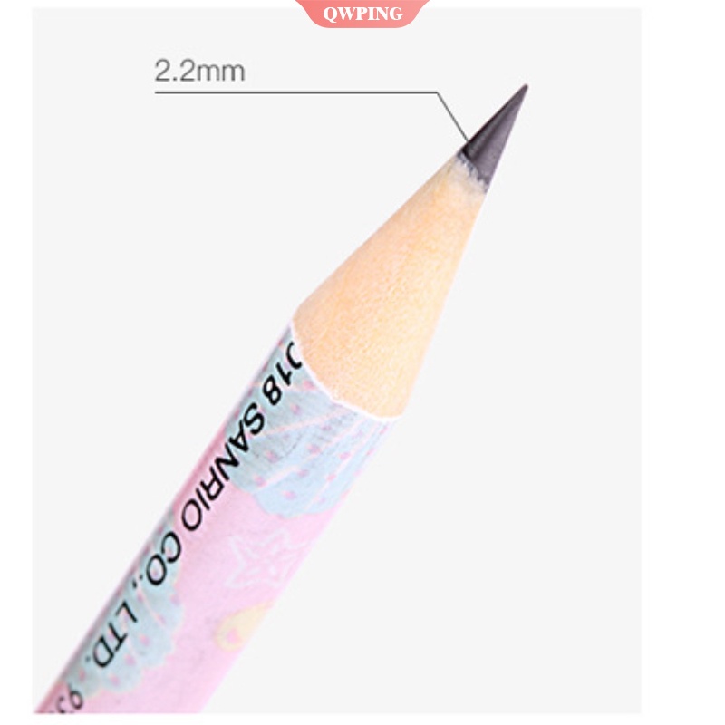 Bộ 12 Cây Bút Chì Bằng Da Hình Hello Kitty Dễ Thương Cho Bé Gái