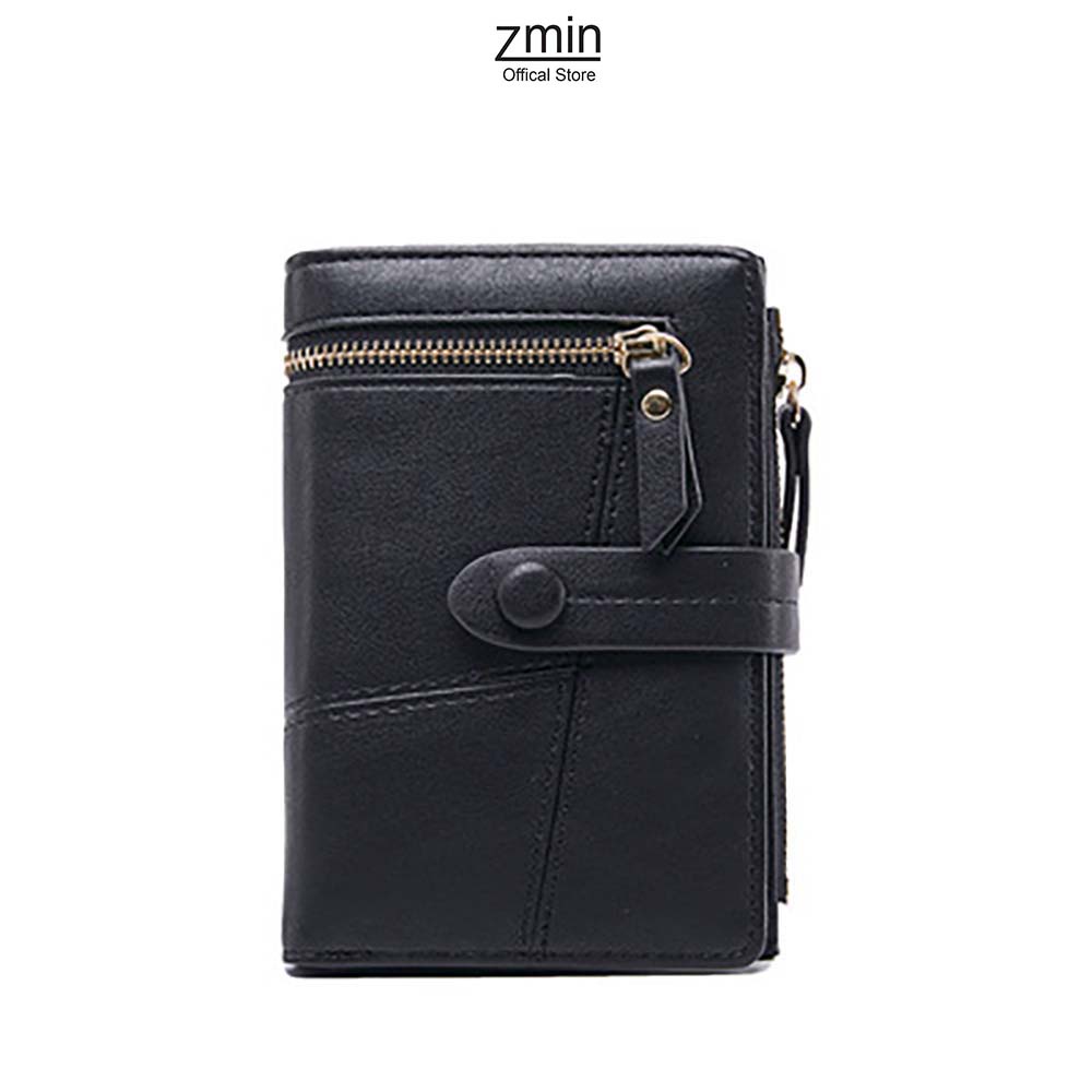 Ví bóp nữ đựng tiền mini cầm tay Zmin, chất liệu da PU cao cấp - V050