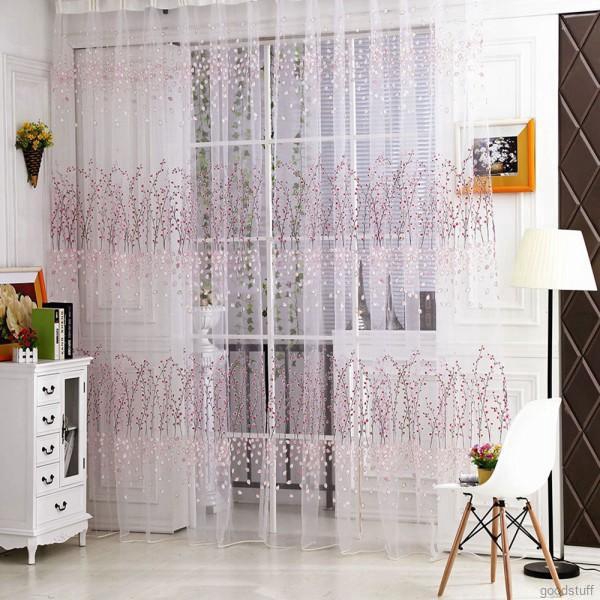 Rèm cửa sổ vải tuyn hoa văn lãng mạn