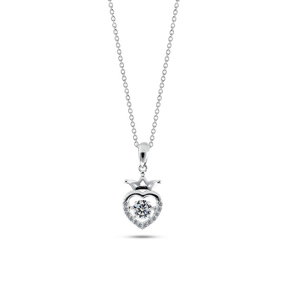 Mặt dây chuyền vàng trắng 14K đính đá DOJI 0320P-NAL807