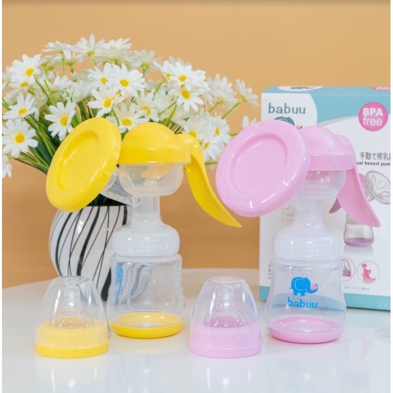 Máy vắt sữa cầm tay Babuu, máy hút sữa bằng tay Babuu ( tặng kèm túi trữa sữa)