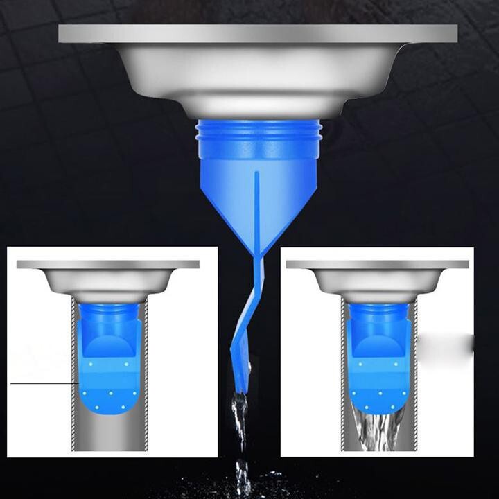 Phụ Kiện Silicon Lắp Thoát Sàn Nước Nhà Tắm, Nhà Vệ Sinh - Phễu Cao Su Bịt Cống Ngăn Mùi Hôi, Chống Côn Trùng