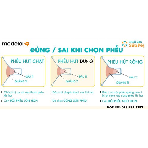 Chính hãng - Phễu hút sữa 21mm 24 mm 27mm 30 mm - phễu chụp vú - phụ kiện máy hút sữa