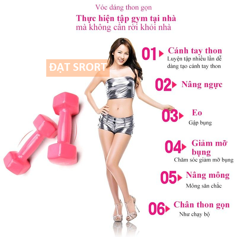 Tạ Tay Bọc Cao Su Loại 6 KG - Tập Gym , Thể Thao Tại Nhà , Phòng Tập