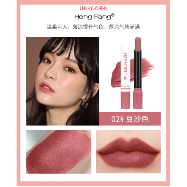 Set Son Nội Địa Trung 4 Cây Heng Fang Hey Girl Lên Màu Chuẩn Bền Màu