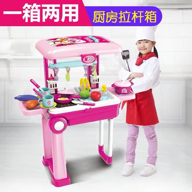 Kệ bếp gấp gọn thành vali kéo siêu kute