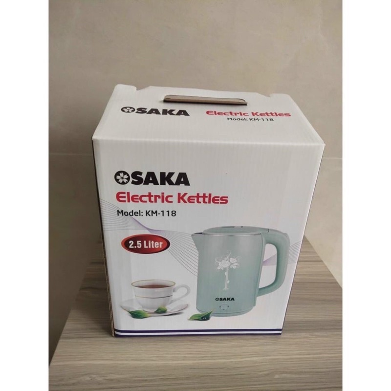 Ấm đun nước siêu tốc OSAKA 2.5L Model KM-118 của Nhật, ấm đun nước siêu tốc Osaka hiện đại và sang trọng