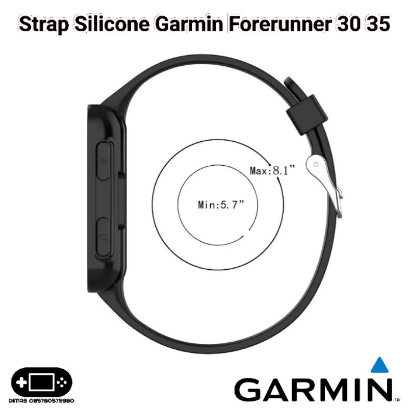 Dây đeo silicon cho đồng hồ thông minh Garmin Forerunner 30 35