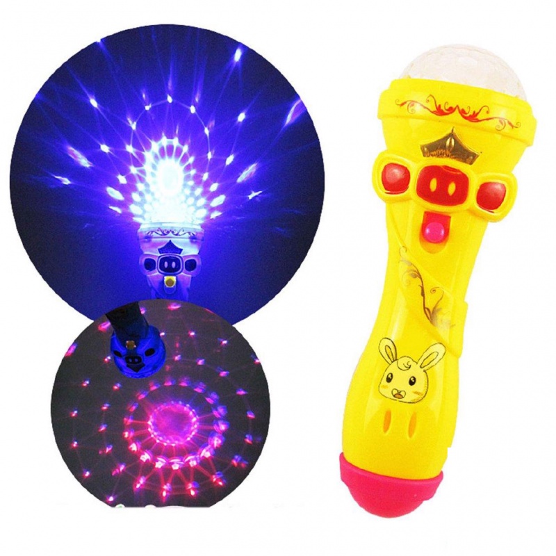 Rabbit Led Glitter Projector Lamp Microphone Lighting Karaoke Toy Glow Kids Toys