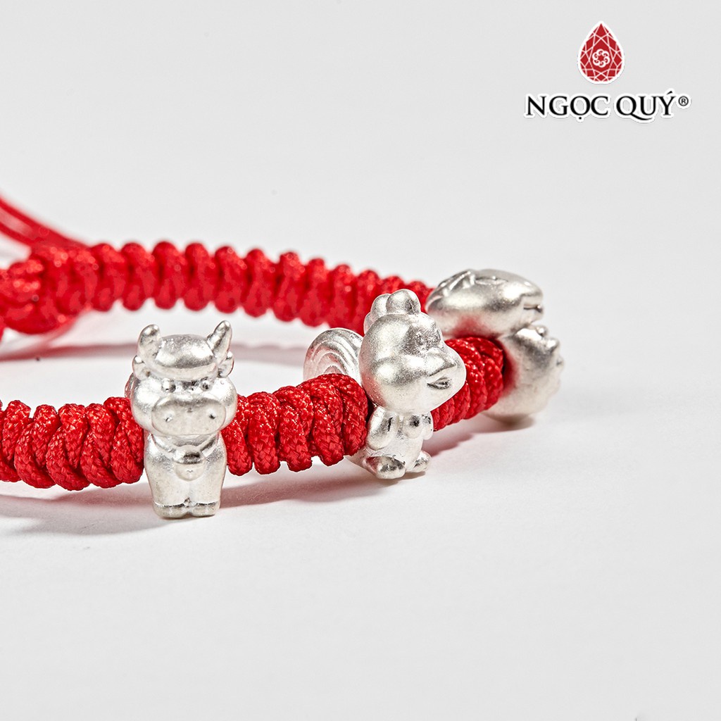 Vòng Thắt Dây Đỏ Tam Hợp Quý Nhân - Ngọc Quý