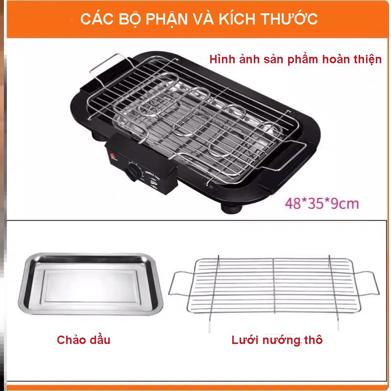 Bếp Nướng Điện Không Khói BBQ 1800W BY-H6 nhỏ gọn tiện lợi, thích hợp cho hộ gia đình