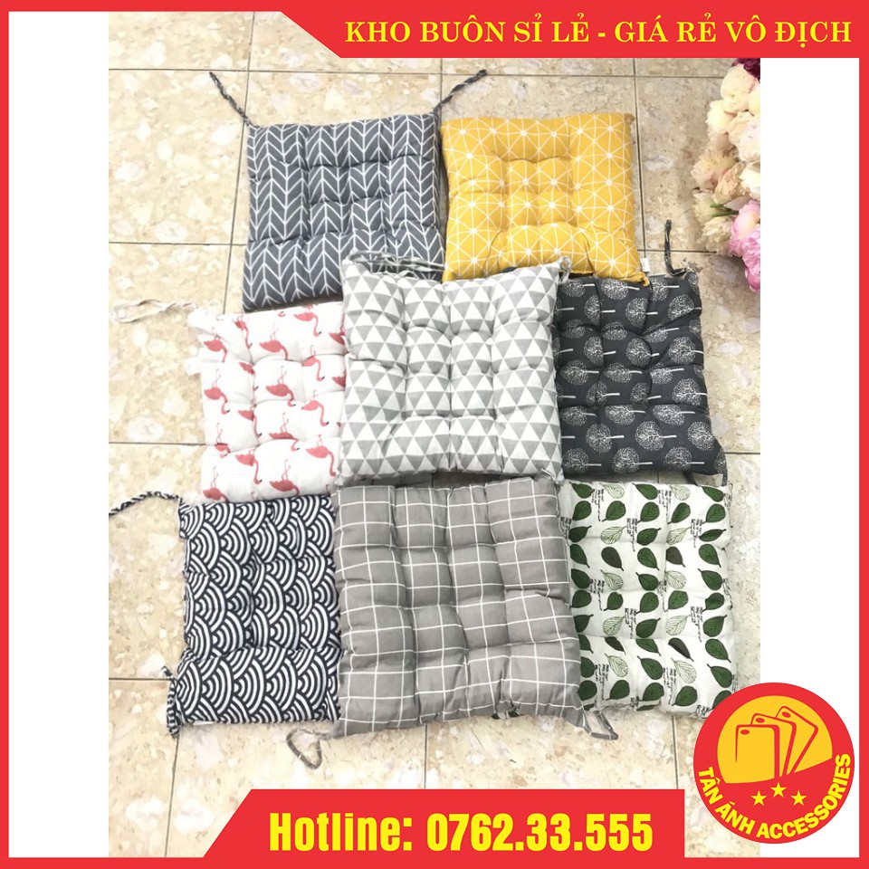 [Bb124] Miếng lót đệm ghế hình vuông gối đệm dùng trong văn phòng làm việc đệm trên ghế ngồi