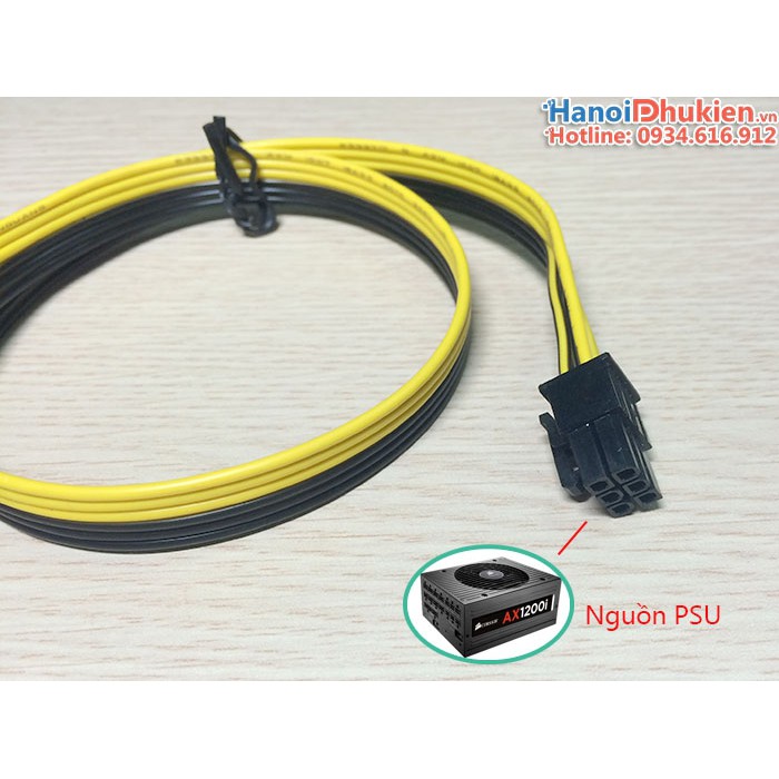 Cáp nguồn card VGA 6Pin đực sang 6Pin đực dài 50cm