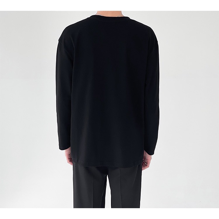 Áo Sweater dài tay trơn chất cotton cao cấp unisex basic, áo thun 4 mùa, mặc thoáng, cho cả nam và nữ, đi chơi, đi làm