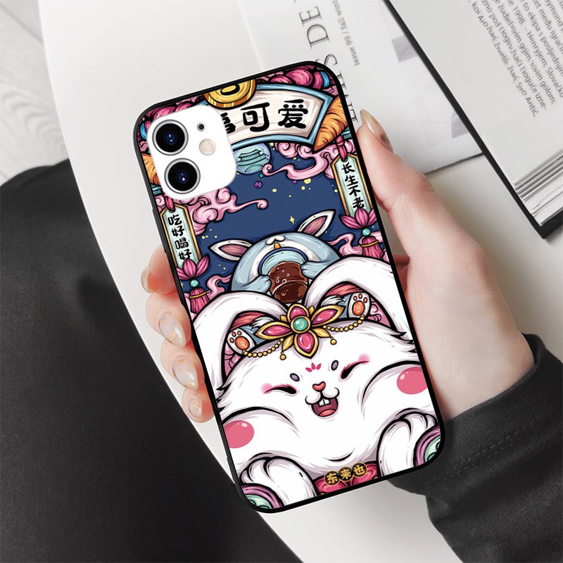 🌸Ốp lưng Thỏ trắng rẻ đẹp 🌸 phone case white rabbit cute iphone 6s/6/7/8 plus/x/xr/xsmax/11 pro max/12 promax TATTOO0043