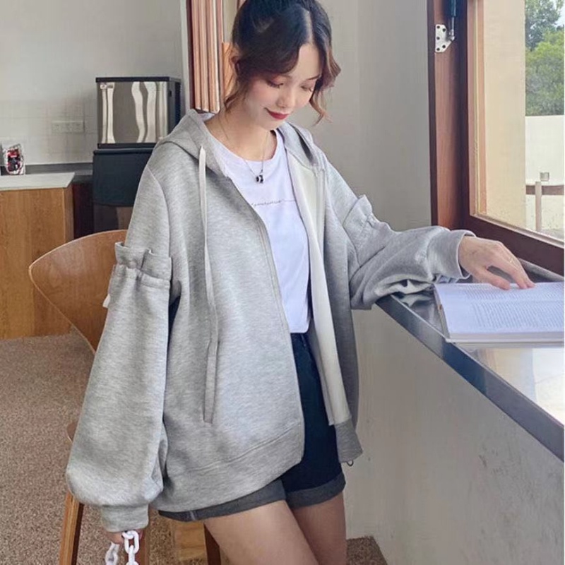 Áo khoác thể thao dáng rộng phong cách hàn quốc trẻ trung cho nữ