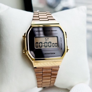 Đồng hồ điện tử nữ dây thép Casio A168WECM 5D