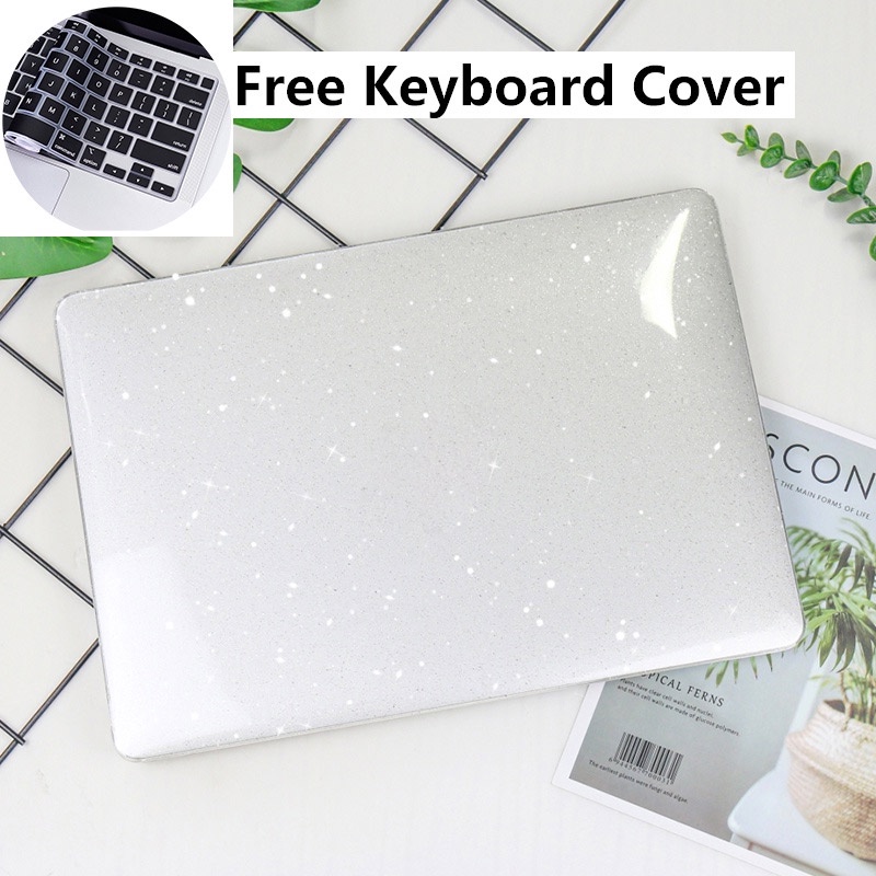 Ốp Máy Tính Bảng Trong Suốt Lấp Lánh Bảo Vệ Bàn Phím Cho for Macbook Pro14 A2442 Air M1 A2338 A2337 2021