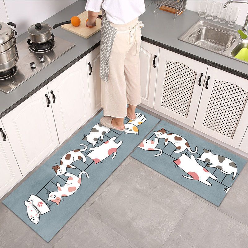 Set 2 thảm lót chân bếp 1.2m + 0.6m