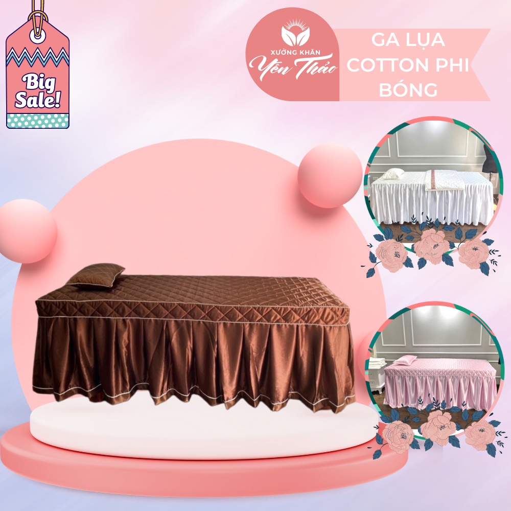 GA LỤA TRẦN Cotton Bóng Cho Spa, Phun Xăm, Nối Mi Chất Trần Bông Lụa Satin Bóng Dày, Mát Nhiều Màu Sắc