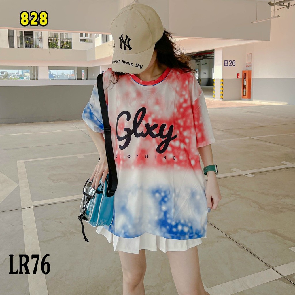 Áo thun loang màu 𝑭𝒓𝒆𝒆𝒔𝒉𝒊𝒑 Áo phông unisex LR76 vải cotton xượt poli co giãn thấm hút tốt, không xù lông