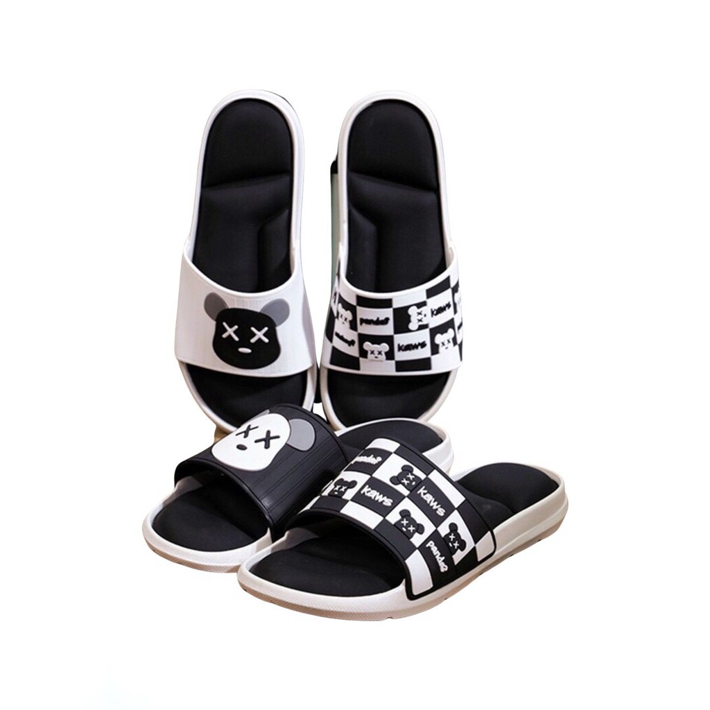 Dép quai ngang unisex họa tiết KAWS cao cấp thời trang ulzzang hàn quốc đệm lót chân đi cực êm mềm siêu hot 2021 TH-69