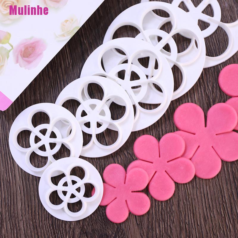 Set 6 khuôn cắt tạo hình cánh hoa dùng trang trí bánh