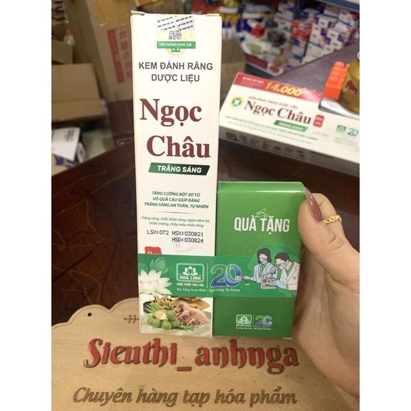 Kem đánh răng Ngọc Châu trắng sáng 100g/170g