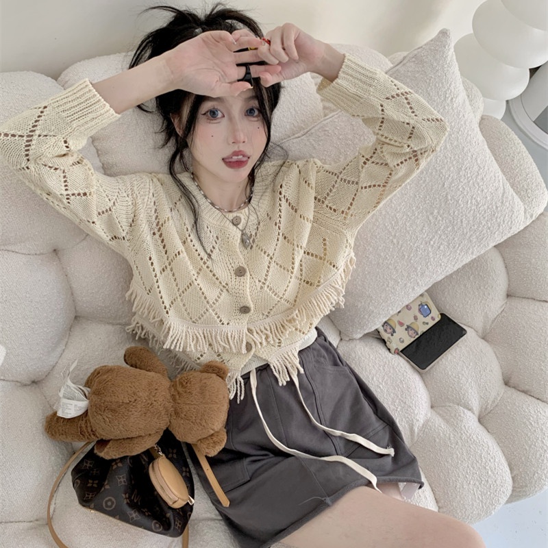 Áo Khoác Cardigan Dệt Kim Thiết Kế Hợp Thời Trang Cho Phái Nữ